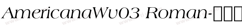 AmericanaWv03 Roman字体转换